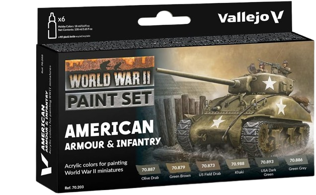 American Armour & Infantry Model Color Paint Set