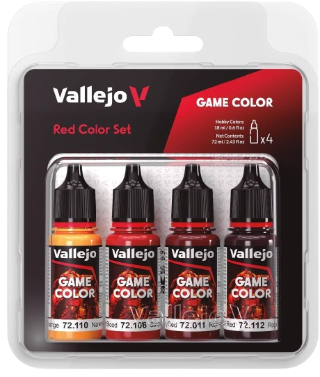 Red Color Set Contains 4 Bottles x 18 ml